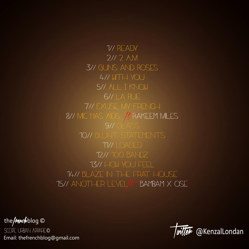 Kenzal Londan - " Golden State of Mind " Ep (back-side tack list)